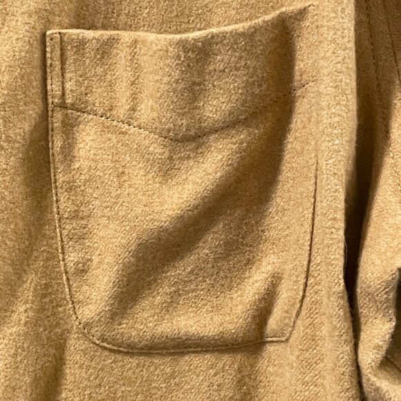 J.CREW Classic Midweight Flannel Long Sleeve Button Down Shirt, Honey Tan - XL - Picture 6 of 10